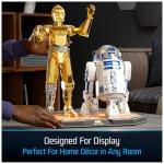4D Build, Star Wars C-3PO & R2-D2 3D Model Kit with Stand, Star Wars Collectibles & Desk Décor, Adult Puzzles, Building Toys, 416 Pieces, 3D Puzzles, Gift Ideas for Ages 12 & Up