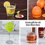 NICITY Death Star Ice Cube Mold with Millennium Falcon Bottle Opener,6-Cavity 3D Star War Ice Cube Tray for Whiskey, Cocktails, Bourbon.Funny Whiskey Gifts for Men