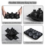 NICITY Death Star Ice Cube Mold with Millennium Falcon Bottle Opener,6-Cavity 3D Star War Ice Cube Tray for Whiskey, Cocktails, Bourbon.Funny Whiskey Gifts for Men