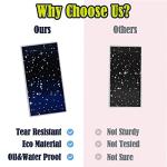 Vusnud 3 Packs - Space Tablecloth, Galaxy Themed Plastic Table Cover, Disposable Plastic Star Party Table Cover, 54’’ x 108’’, Fit for 8 Ft Table, for Home Decoration