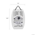 Star Wars I Love You To The Death Star and Back Hanging Metal Sign - Fun Star Wars Gift for Spouse, Friend or Child