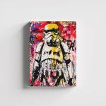 Star Wars Poster - Banksy Graffiti Wall Art, Star Wars Decor and Room Wall Art, Banksy Canvas Wall Art, Star Wars Home Decor, Darth Vader Yoda Stormtrooper Prints, Set of 3 Ready to Hang (12''x16'')