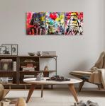 Star Wars Poster - Banksy Graffiti Wall Art, Star Wars Decor and Room Wall Art, Banksy Canvas Wall Art, Star Wars Home Decor, Darth Vader Yoda Stormtrooper Prints, Set of 3 Ready to Hang (12''x16'')