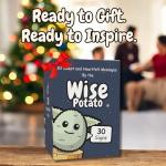 Handmade Baby Yoda Positive Crochet with 30 Fun Affirmations | Star Wars Gifts | Funny Friendship Gift for Women Men | Small Birthday Gifts for Women | Starwars Present Idea for Friends, BFF, Coworker