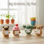 Handmade Baby Yoda Positive Crochet with 30 Fun Affirmations | Star Wars Gifts | Funny Friendship Gift for Women Men | Small Birthday Gifts for Women | Starwars Present Idea for Friends, BFF, Coworker