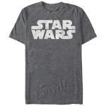 STAR WARS Men's Simple Logo T-Shirt - Charcoal Heather - X Large