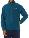 Amazon Essentials Disney | Marvel | Star Wars Men's Polar Fleece Full-Zip Mock Jackets, Star Wars Logo, Large