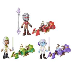 Star Wars: Young Jedi Adventures Speeder Adventure Pack, 3-Pack Action Figures & Vehicles, 4-Inch Scale Preschool Toys for 3 Year Old Boys & Girls (Amazon Exclusive)