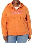 Amazon Essentials Disney | Marvel | Star Wars | Princess Women's Fleece Full-Zip Hoodie Sweatshirts (Available in Plus Size), Star Wars Logo, Large