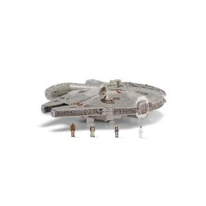 Star Wars Micro Galaxy Squadron Millennium Falcon - 9-Inch Assault Class Vehicle with Four 1-Inch Micro Figure Accessories