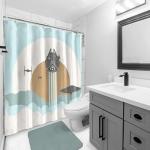 Jay Franco Star Wars Shower Curtain - Licensed Bathroom Décor for Kids or Teens with Millennium Falcon - 70 x 72 Inch Washable Fabric Curtain