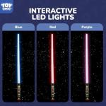 TOY Life 2 Pack Dark Saber Light a Saber for Kids Light up Sword LED Lightsavers Inquisitor Light Up Swords for Kids Sable de Luz Sound Retractable Attachable