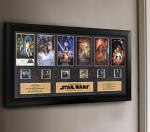 FILMCELLS Star Wars: Through The Ages Episodes 1-6 20" x 11" Framed Deluxe Wall Art with 35mm Film from Each Movie - Officially Licensed Collectible with Certificate of Authenticity