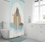 Jay Franco Star Wars Shower Curtain - Licensed Bathroom Décor for Kids or Teens with Millennium Falcon - 70 x 72 Inch Washable Fabric Curtain