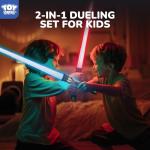 TOY Life 2 Pack Dark Saber Light a Saber for Kids Light up Sword LED Lightsavers Inquisitor Light Up Swords for Kids Sable de Luz Sound Retractable Attachable