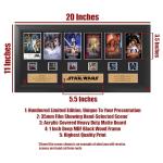 FILMCELLS Star Wars: Through The Ages Episodes 1-6 20" x 11" Framed Deluxe Wall Art with 35mm Film from Each Movie - Officially Licensed Collectible with Certificate of Authenticity