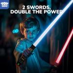 TOY Life 2 Pack Dark Saber Light a Saber for Kids Light up Sword LED Lightsavers Inquisitor Light Up Swords for Kids Sable de Luz Sound Retractable Attachable