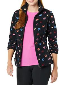 Amazon Essentials Disney | Marvel | Star Wars | Princess Women's Polar Fleece Full-Zip Mock Jackets, Star Wars Rebel, XX-Large