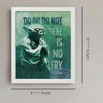 Do or Do Not Motivational Wall Art Print – Inspirational Sci-Fi Inspired Quote Poster for Office, Dorm, or Living Room – Fantasy Wisdom Décor for Daily Inspiration – 8x10 Unframed