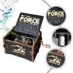 Star Warss music box, wooden hand crank music box, wooden toys for movie fans, gifts for boyfriends and kids, perfect for Valentine's Day, birthdays, Halloween and Christmas. (Star Warss song)