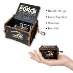 Star Warss music box, wooden hand crank music box, wooden toys for movie fans, gifts for boyfriends and kids, perfect for Valentine's Day, birthdays, Halloween and Christmas. (Star Warss song)