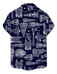 wihnsinop Mens Aerospace Machine Drawing Hawaiian Bowling Shirts Holiday Theme Shirt Button Down Shirts Big and Tall