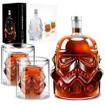 Whiskey Decanter Set, Whiskey Decanter with 2 Glasses, Decanter Set for Men Scotch Bourbon Vodka, Bosses Day Gifts for Men Dad Husband Boyfriend