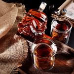 Whiskey Decanter Set, Whiskey Decanter with 2 Glasses, Decanter Set for Men Scotch Bourbon Vodka, Bosses Day Gifts for Men Dad Husband Boyfriend