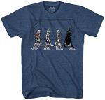 STAR WARS Death Star Road Stormtrooper Crossing Mens T-Shirt (Medium, Navy Heather)