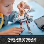 LEGO Star Wars Luke Skywalker X-Wing Mech, Buildable Star Wars Action Figure with Luke Skywalker Toy, Collectible Building Set for Kids, Creative Gift for Boys and Girls Ages 6 and Up, 75390