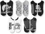 STAR WARS Star Wars Men's 5 Pack No Show Socks, Black, 10-13 (680988)