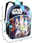 Star Wars Backpack with Lunch Box Set for Boys ~ Bundle with Deluxe 16" Backpack, Insulated Lunch Bag, Water Bottle, More | Star Wars School Supplies