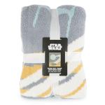 Star Wars Feather Knit Fluffy Throw Blanket - Death Star and Millennium Falcon Fuzzy Blanket Measures 50 x 60 inch, Super Soft Lightweight Bedding