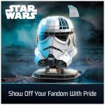 4D Build, Star Wars Stormtrooper Helmet 3D Model Kit with Stand, Star Wars Collectibles & Desk Décor, Adult Puzzles, Building Toys, 121 Pieces, 3D Puzzles, Gift Ideas for Ages 12 & Up