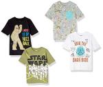 Amazon Brand - Spotted Zebra Boys' Disney Star Wars Marvel Short-Sleeve T-Shirts, 4-Pack Star Wars Fuzzball, XX-Large