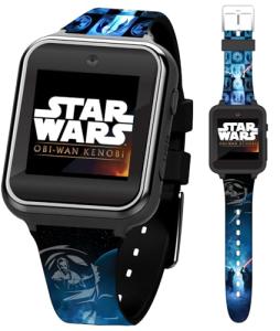 Star Wars Kids Smartwatch with OBI-Wan Kenobi Design, 10 Clock Faces, Selfie Camera, Voice and Video Recorder, Step Counter, Calculator, Alarm, Fun Games, and 3 Wallpapers – Fits Wrists 5.5"-8.0"
