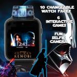 Star Wars Kids Smartwatch with OBI-Wan Kenobi Design, 10 Clock Faces, Selfie Camera, Voice and Video Recorder, Step Counter, Calculator, Alarm, Fun Games, and 3 Wallpapers – Fits Wrists 5.5"-8.0"