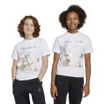Adidas Unisex-Kids Adidas x Star Wars Mandalorian Graphic Sportswear T-Shirt, White/Cyber Metallic, Large
