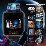 Star Wars Kids Smartwatch with OBI-Wan Kenobi Design, 10 Clock Faces, Selfie Camera, Voice and Video Recorder, Step Counter, Calculator, Alarm, Fun Games, and 3 Wallpapers – Fits Wrists 5.5"-8.0"