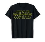 Star Wars Simple Title Logo Outline Disney+ T-Shirt