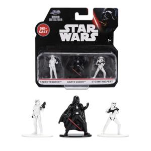 Jada Star Wars Nano Metalfigs 3-Pack – Darth Vader with Stormtroopers Die-Cast Figures – 1.65” Scale Collectibles Toys