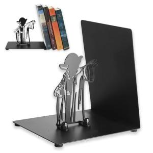 Maozyiltle Master Yoda Force Metal Bookend, Black Metal Bookend,Double-Sided Yoda Pattern, Creative Gift for Star War Lovers,Decor for Home, Office & Kids Room (Master)