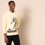 Amazon Essentials Disney | Marvel | Star Wars Men's Long-Sleeve T-Shirts, Pack of 2, Light Yellow Star Wars Mando/Navy Star Wars, X-Large