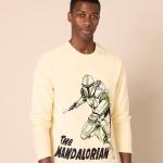 Amazon Essentials Disney | Marvel | Star Wars Men's Long-Sleeve T-Shirts, Pack of 2, Light Yellow Star Wars Mando/Navy Star Wars, X-Large