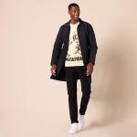 Amazon Essentials Disney | Marvel | Star Wars Men's Long-Sleeve T-Shirts, Pack of 2, Light Yellow Star Wars Mando/Navy Star Wars, X-Large