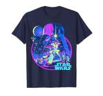 Star Wars Classic Bright Neon Poster Art Disney+ T-Shirt