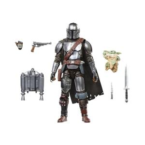STAR WARS The Black Series The Mandalorian & Grogu, The Mandalorian & Grogu Deluxe Collectible 6 Inch Action Figure Gift