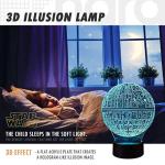 Manco 3 Pattern 16 Colors 3D Night Light Birthday Gifts for Fans