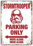 ELEtina Vintage Metal Stormtrooper Parking Only Wall Iron Painting Tin Warning Sign Decorative Signs & Plaques, 8 X 12 Inch, One color8-13 (Decorative Accessories)