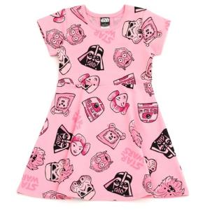 STAR WARS Toddler Girls French Terry Skater Dress Pink 4T